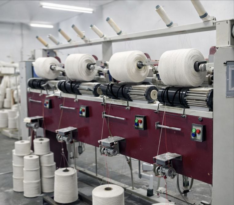 Cotton doubling yarn cone with custom ply and twist for industrial textile manufacturing